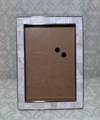 Mother Of Pearl 4×6 Photo Picture Frame Silver Trim Vertical Or Horizontal