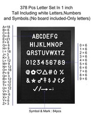 G GAMIT Felt Letter Board Letters Set – Pre-cut 1 Inch, Standard 1 Inch white
