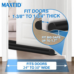 Large Door Draft Stopper 30 Inch for Small Size Bedroom Door, Fits 0.5 to 1.7″ G