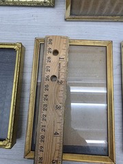 Vintage Picture Frame Lot Of 7 Brass Gold Tone MCM Mixed Varies Ornate PF005