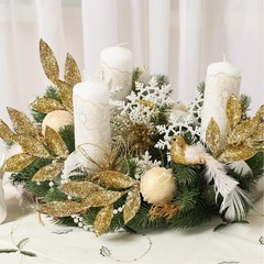 20 Pieces Gold Glittered Artificial Leaf Spray Picks 12 Tall