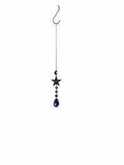NEW sun catcher crystals rainbow colors hangs 13-15 inches GOLD STAR