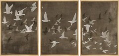 Wall26 Birds in Flight Wall Art Minimal Modern Framed Canvas Print Set of 3