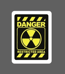 Danger Restricted Area Sticker Waterproof – Buy Any 4 For $1.75 Each Storewide!