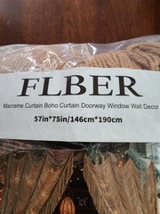 Macrame Curtain Boho Doorway Window Wall Decor Fiber Yarn Art Handwoven Hanging