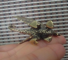 Vintage Style Solid Brass Copper Flying Dragon Statue For Home Garden Decor