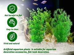kathson 2PCS Extra Large Artificial Aquarium Plants,23 Inches Tall Fish Tank …
