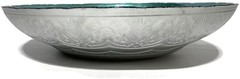 Topkapi Collection Turkish Hand Painted Art Glass Bowl 13″ Decorative Metal