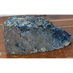 Stunning Blue Agate Slice Crystal Geode Display Home Decor Natural Stone Art