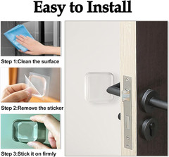 Door Stopper Wall Protector,Bumper Knobs Door Stops(6,Transparent) | Wall Shield