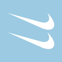 Reverse Nike Swoosh Logo Die Cut Permanent Decal Oracal 651 Glossy Matte White