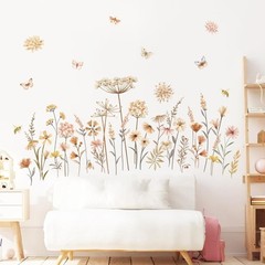 Boho Flower Wall Decals Wildflower Floral Dandelion Grass Wall Stickers Baby …