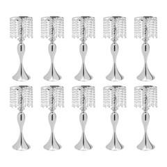 10 PCS Tabletop Crystal Wedding Flower Vase for Banquet Party Decoration