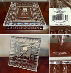 New w/ Label Waterford Crystal O’Connell 10″ X 10″ Square Vanity Dresser Tray