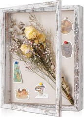 12×16 Shadow Box Display – Wall Mount, Distressed White