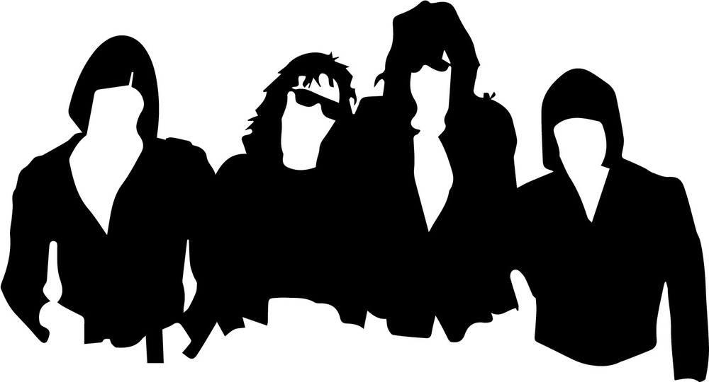 Ramones vinyl decal sticker silhouettes punk rock and roll Joey Dee Dee Johnny