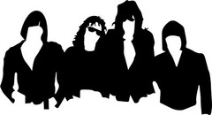 Ramones vinyl decal sticker silhouettes punk rock and roll Joey Dee Dee Johnny