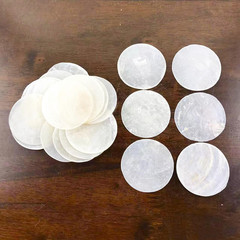 Natural Round Capiz Cut Seashells 20PC (2″ Inch)
