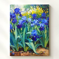 Vincent Van Gogh «Irises» Canvasvibrant Floral Garden Art Print Wall Art