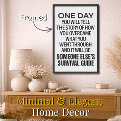 Motivational Quotes Wall Art Framed Poster 11×17 Office Gym Decor Gift