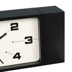 DULTON Double Face Wall Clock Rectangle Black Magnet Type H21-0362BK New