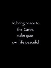 Inspirational Quote Wall Scroll Tapestry «Peace» Motivational Yoga Banner Decor