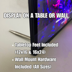 LED Backlit Window View Wall Art Lighted Frame – grey window