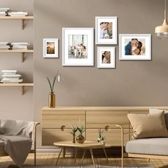 8×10 Picture Frames White Engineered Wood Plexiglass Wall Tabletop Display 3 Pac