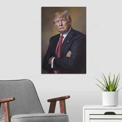 Poster Bust of President Donald J Trump Canvas Art Poster And Wall Art Picture P