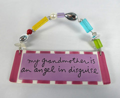 Dept. 56 Sandra Magsamen Plaque «My Grandmother Is An Angel In Disguise» NWT