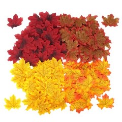 200PCS 8cm Assorted Color Artificial Maple Leaves for Weddings Thanksgiving