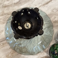 Kirkland’s Marbled Glass Orbs Set of 4 Medium Decorative Glass Bowl Decor Resin