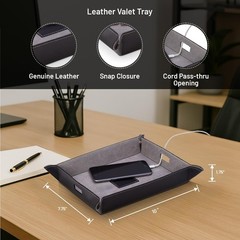 Black Mens Valet – 10L x 7.75W x 1.75H in.