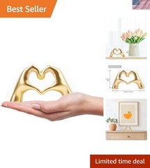 Small Heart Hands Sculpture Decor for Living Room Bedroom Bookshelf Coffe Tab…