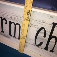 Black On White Farm Charm Sign