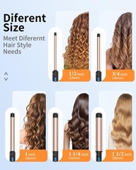 1 1/2 Inch Large Curling Wand for Long Hair, 1.5 Inch Dual Voltage Hair Curli…
