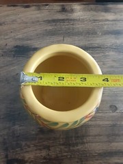 Boston Warehouse Trading Corp yellow/multi floral vase 3.5 in tall