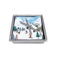 New in Box – Mariposa Crossed Skis (1903) Signature Napkin Box Set