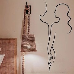 Abstract Couple Wall Decal Removable Sticker for Bedroom Living Room