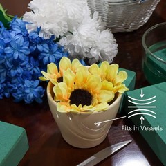 Bloques de espuma floral (6″L x 3,38″W x 1,85″H) Verde, 3 piezas cada uno