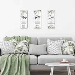 3 Pieces Wall Decor Christian Wall Decor Green Inspirational Art Scripture Hangi