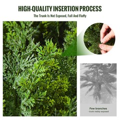 VEVOR 2 Pack 4′ Artificial Cedar Topiary Tree Faux Plant UV Decor In/Outdoor