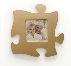 P Graham Dunn Puzzle Piece Picture Photo Frame 12×12” 5.5×5.5″ Cream Tan Jigsaw