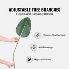 VEVOR 5 FT Artificial Birds Of Paradise Tree Green Faux Lifelike Fake Plant