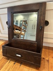 Pottery Barn Wall Organizer, Mirror, Hooks, Letter Box 19 1/2” X 15”-4 1/2” Deep