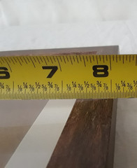 Walnut Colored Wood Frame Tabletop Under Plex Glass – New 8 x 8 in NEW