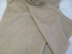 Vtg The Three Weavers 100% Wool Throw Blanket Tan Brown 52 x 76 Houston TX