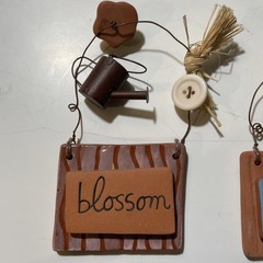 3pc Sandra Magsamen For Silvestri Blossom Dream Imagine Hanging Ornament Sign