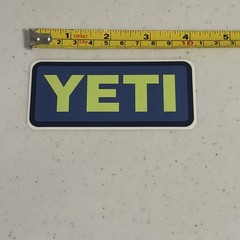 New YETI Sticker – Logo Yellow Blue – Official For Camping Cooler Bottles Mugs