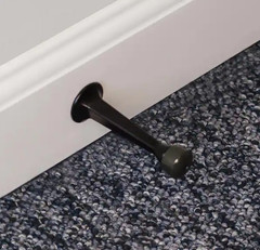 Everbilt (3) Solid Doorstop with Dark Brown Oil-Rubbed Bronze Finish – Helps Pre